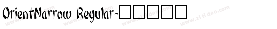 OrientNarrow Regular字体转换